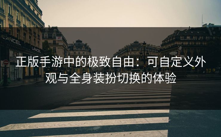 正版手游中的极致自由：可自定义外观与全身装扮切换的体验